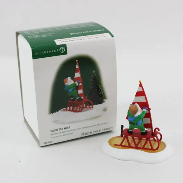 2000 Department 56 North Pole Catch the Wind Sailing Sled #56807 Retired 2002 