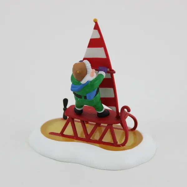 2000 Department 56 North Pole Catch the Wind Sailing Sled #56807 Retired 2002 