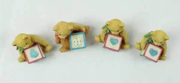 Enesco Cherished Teddies ABC Block Bear Figurines Set of 4