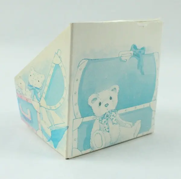Enesco Toybox Teddies Shelby The Shape Bear Squeaky Toy 1998 354155