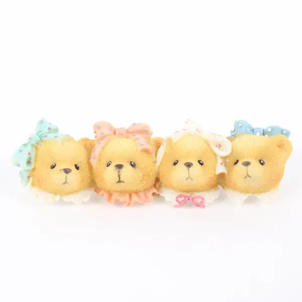 Enesco Cherished Teddies Four Sisters Bears Brooch 1996 Priscilla Hillman