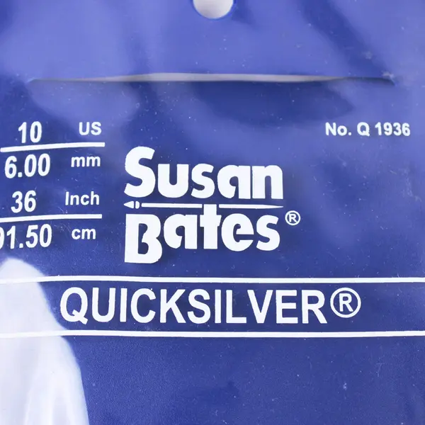 Susan Bates Quicksilver Circular Knitting Needle 36", #Q 1936