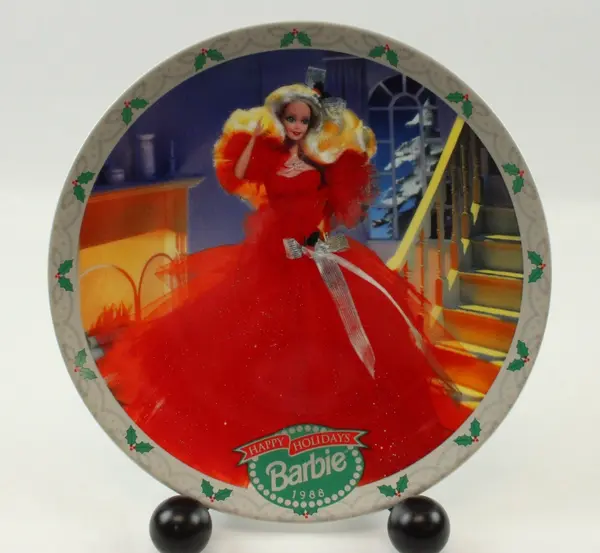 Enesco Barbie Happy Holidays 1988 Limited Edition Collector Plate #154180