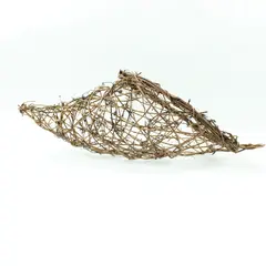 Natural Grapevine Cornucopia Basket Handwoven Rustic Open Lattice