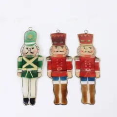 Set of 3 Royal Soldier Resin Hanging Ornaments Holiday Decor