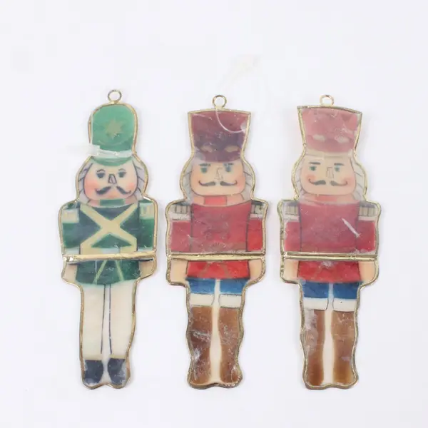 Set of 3 Royal Soldier Resin Hanging Ornaments Holiday Decor