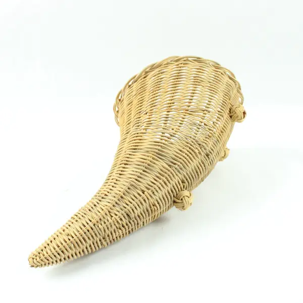 Wicker Cornucopia Basket Horn of Plenty Thanksgiving Autumn Decor