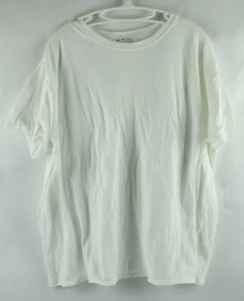 We The Free Women's White Cotton Short Sleeve T-Shirt Large
