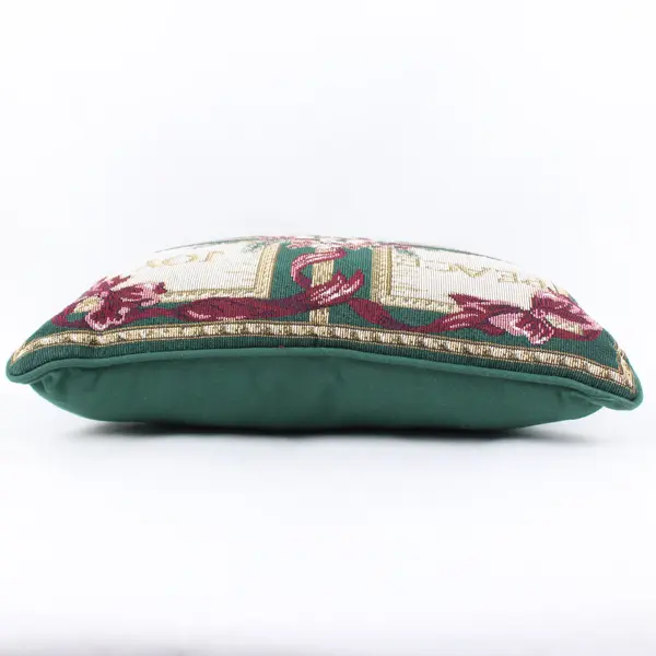 Vintage Christmas Cushion: Peace/Joy/Noel/Cheer 16x11"
