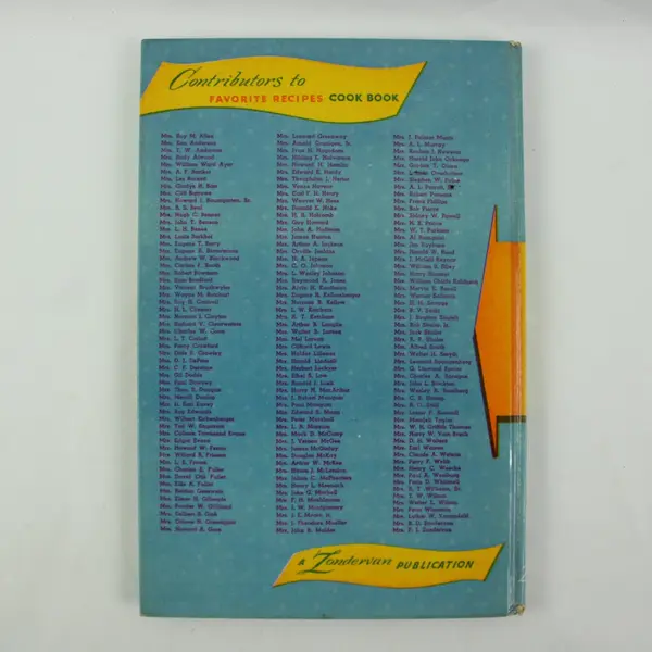 1951 Favorite Recipes Cook Book Lora Lee Parrott Hardcover Illustrated