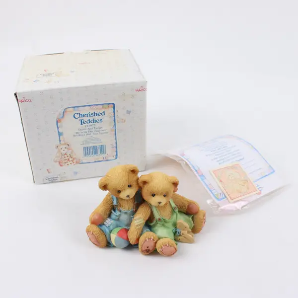 Cherished Teddies Enesco Travis & Tucker We're In This Together 1995 #127973