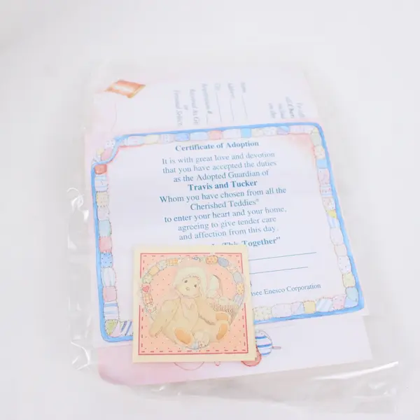 Cherished Teddies Enesco Travis & Tucker We're In This Together 1995 #127973