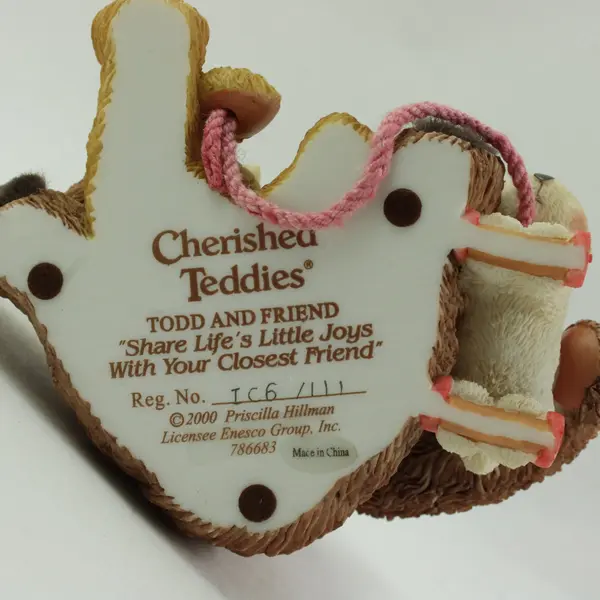 Enesco Cherished Teddies Todd And Friend Two Bear Figurine 786683 2000