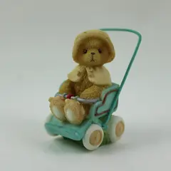 Cherished Teddies 104865 Tiny Treasured Teddies Bear in Carriage 2002