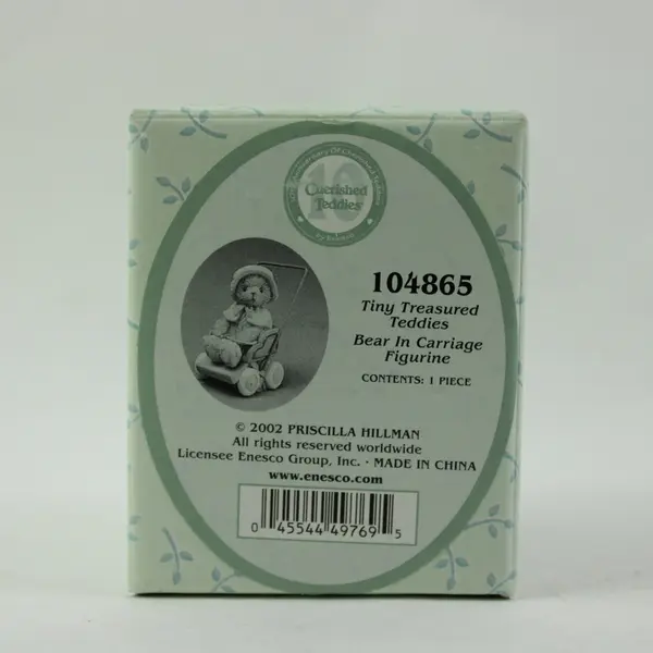 Cherished Teddies 104865 Tiny Treasured Teddies Bear in Carriage 2002