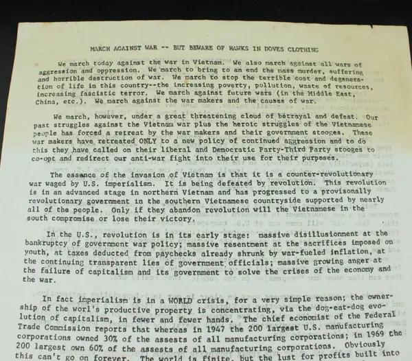 1969 Anti-Imperialist Coalition Oakland Vietnam War Antiwar Flyer