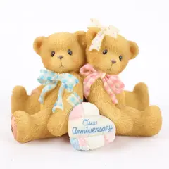 Cherished Teddies 215880 You Grow More Dear Anniversary Double Figurine
