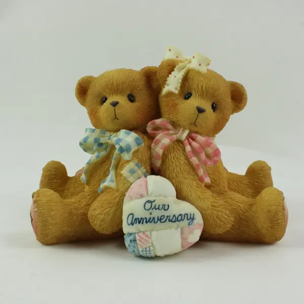 Cherished Teddies 215880 You Grow More Dear Anniversary Double Figurine