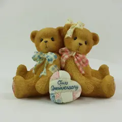 Cherished Teddies 215880 You Grow More Dear Anniversary Double Figurine