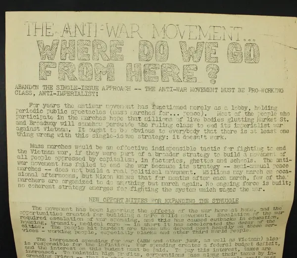 The Anti-War Movement 1969 Handbill Pamphlet Bay Area International Socialists 