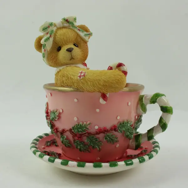 Cherished Teddies JoAnn 269840 Cup Full of Love Mug Figurine & Mini Plate Boxed
