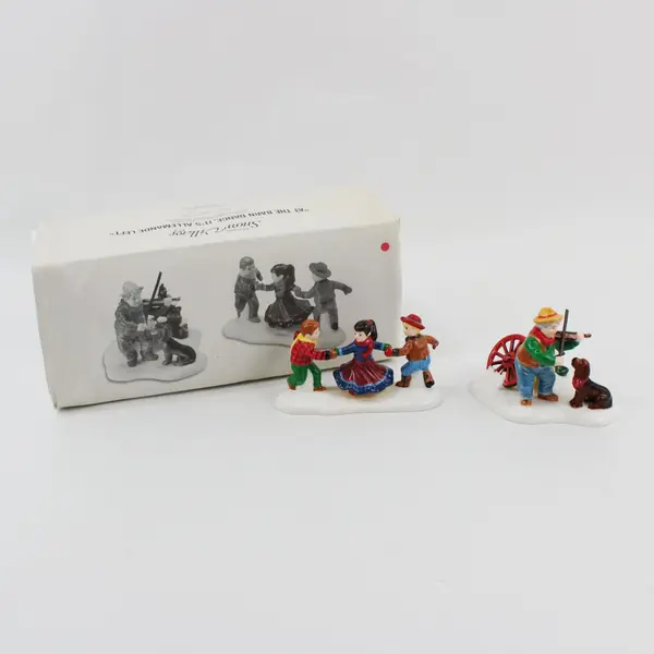 Dept 56 Snow Village At The Barn Dance Allemande Left #54929 Retired 1999