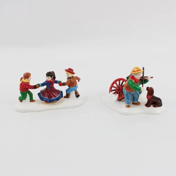 Dept 56 Snow Village At The Barn Dance Allemande Left #54929 Retired 1999