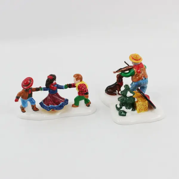 Dept 56 Snow Village At The Barn Dance Allemande Left #54929 Retired 1999
