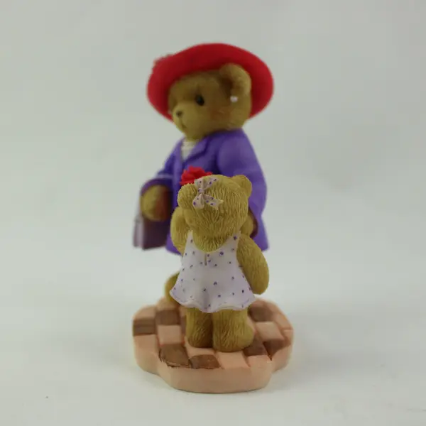 Cherished Teddies 105674 Girl Purple Dress Figurine Enesco 2004