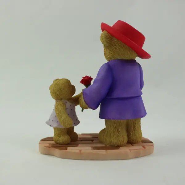 Cherished Teddies 105674 Girl Purple Dress Figurine Enesco 2004