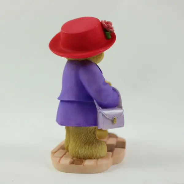Cherished Teddies 105674 Girl Purple Dress Figurine Enesco 2004