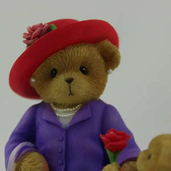 Cherished Teddies 105674 Girl Purple Dress Figurine Enesco 2004