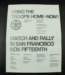 1969 Anti-Vietnam War Protest Poster San Francisco March Rally Nov 15