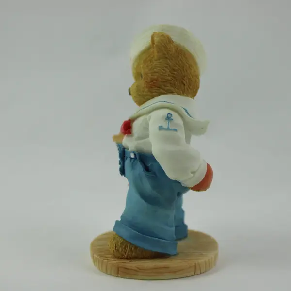 Enesco Cherished Teddies #202444 USA Boy Bear Apple Pie Figurine