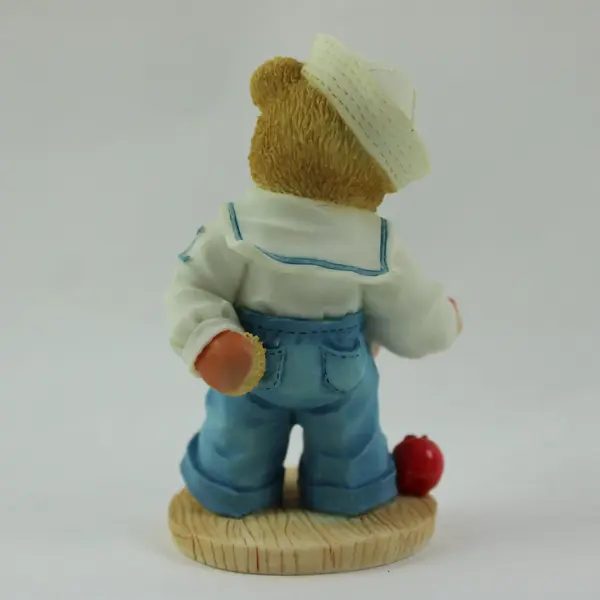 Enesco Cherished Teddies #202444 USA Boy Bear Apple Pie Figurine