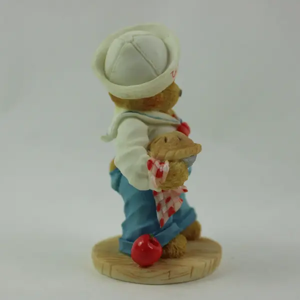 Enesco Cherished Teddies #202444 USA Boy Bear Apple Pie Figurine