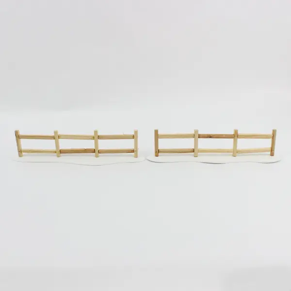 Department 56  Village Split Rail Fence Set of 4 #52597 W/Mailbox