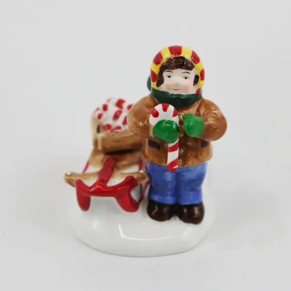 Department 56 Snow Village Kids Candy Canes Ronald McDonald 1997 Worn Torn Box