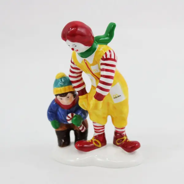 Department 56 Snow Village Kids Candy Canes Ronald McDonald 1997 Worn Torn Box