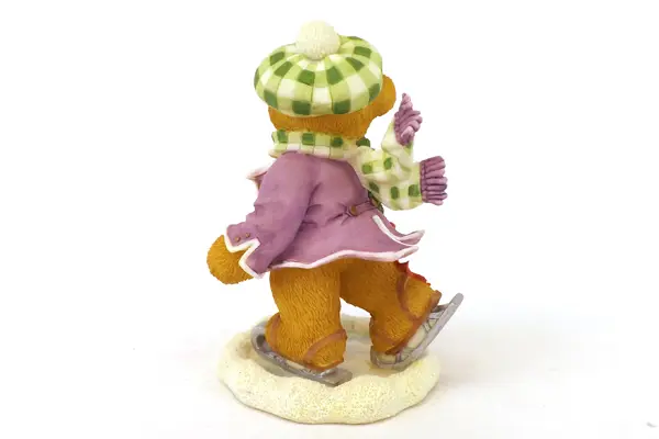 Cherished Teddies Enesco 1997 Adam Holiday On Ice Skating Figurine #269751