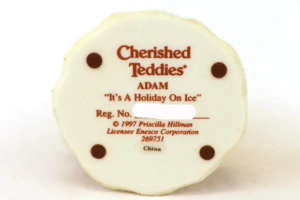 Cherished Teddies Enesco 1997 Adam Holiday On Ice Skating Figurine #269751