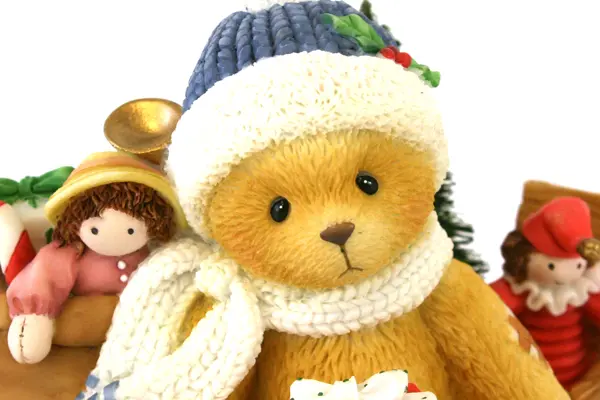 1998 Enesco Cherished Teddies Evan 484822 Christmas Boy Bear Figurine