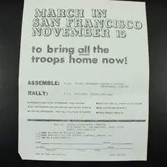 1969 San Francisco Anti-Vietnam War Protest March Poster November 15