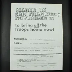 1969 San Francisco Anti-Vietnam War March Protest Poster November 15