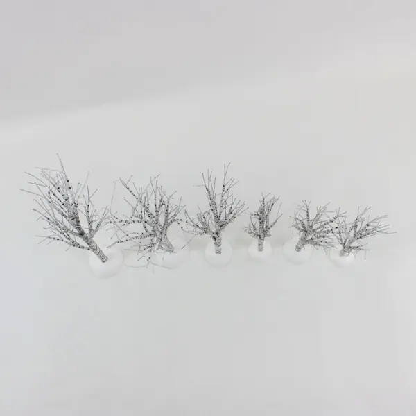 Dept 56 Village Winter Birch Trees Set of 6 #52636 Original Box