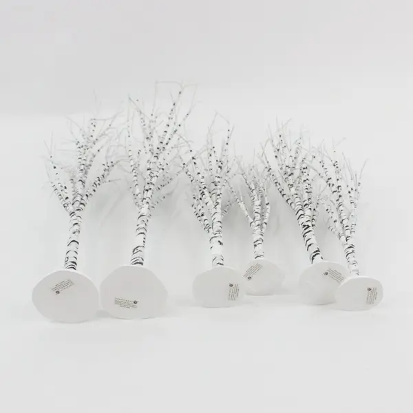 Dept 56 Village Winter Birch Trees Set of 6 #52636 Original Box