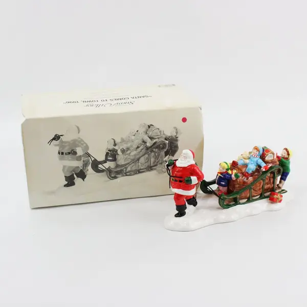 Dept 56 Snow Village Santa Comes to Town 54920, Repaired Boy, Original Box