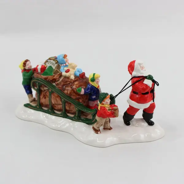 Dept 56 Snow Village Santa Comes to Town 54920, Repaired Boy, Original Box