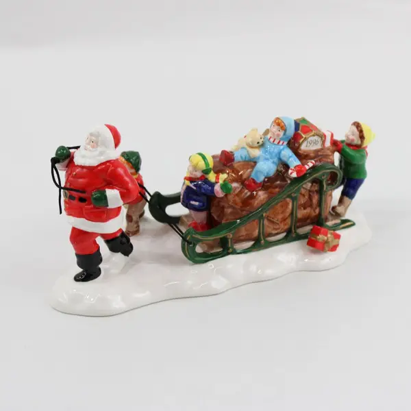 Dept 56 Snow Village Santa Comes to Town 54920, Repaired Boy, Original Box
