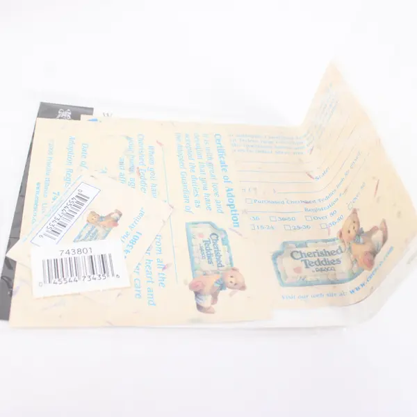 Enesco Cherished Teddies Awaiting The Arrival 743801 Baby Cradle Figurine